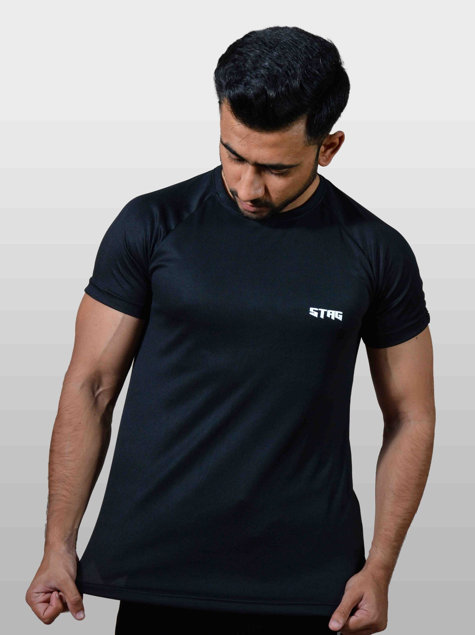 Apex Raglan Tee 1.0 (Black) - Stag Clothing