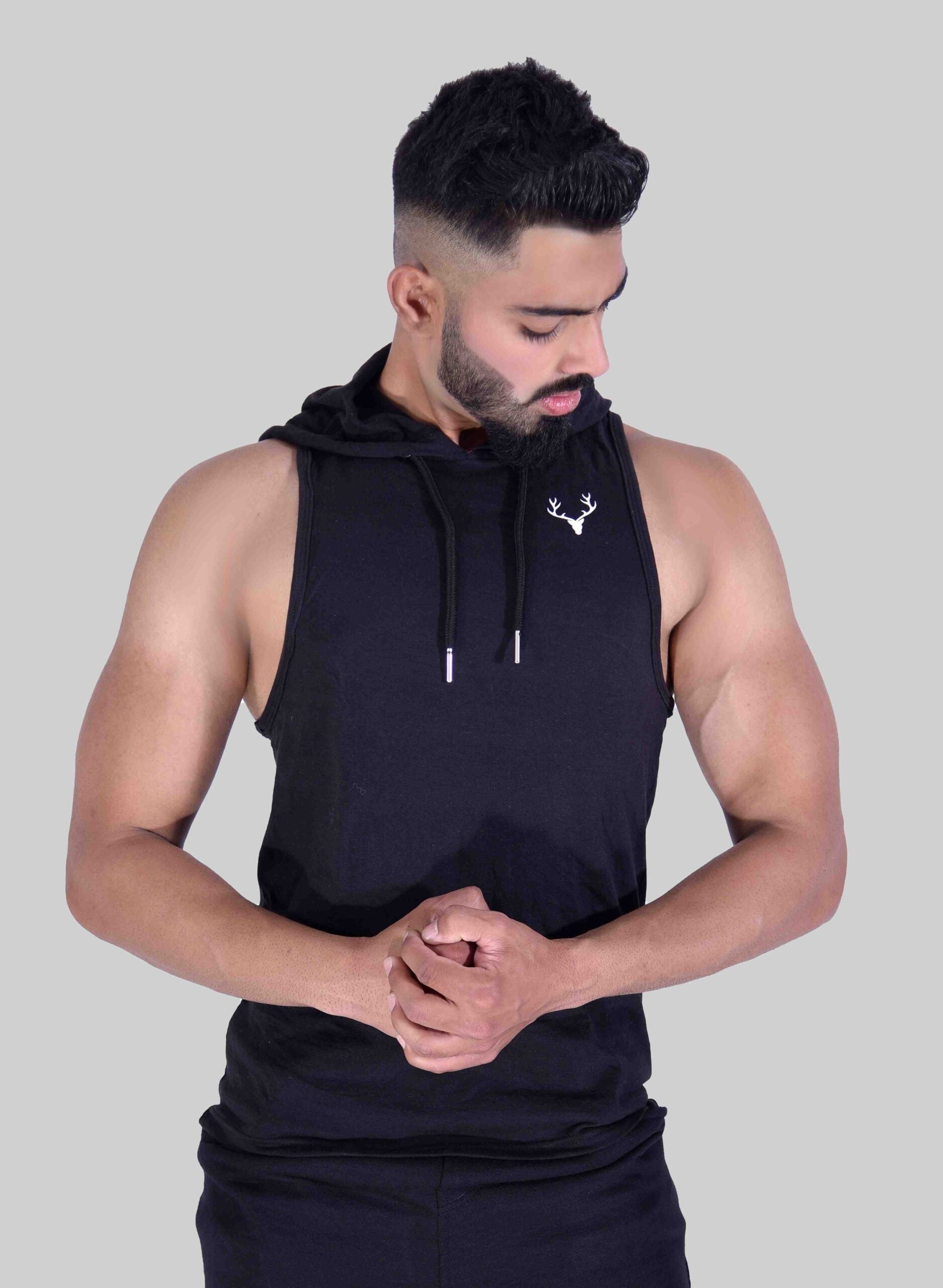 Bold Hooded Tank Top 1.0 (Black) - Stag Clothing