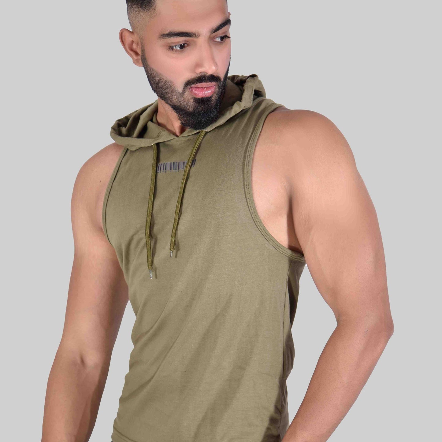 Bold Hooded Tank Top 3.0 (Olive) - Stag Clothing