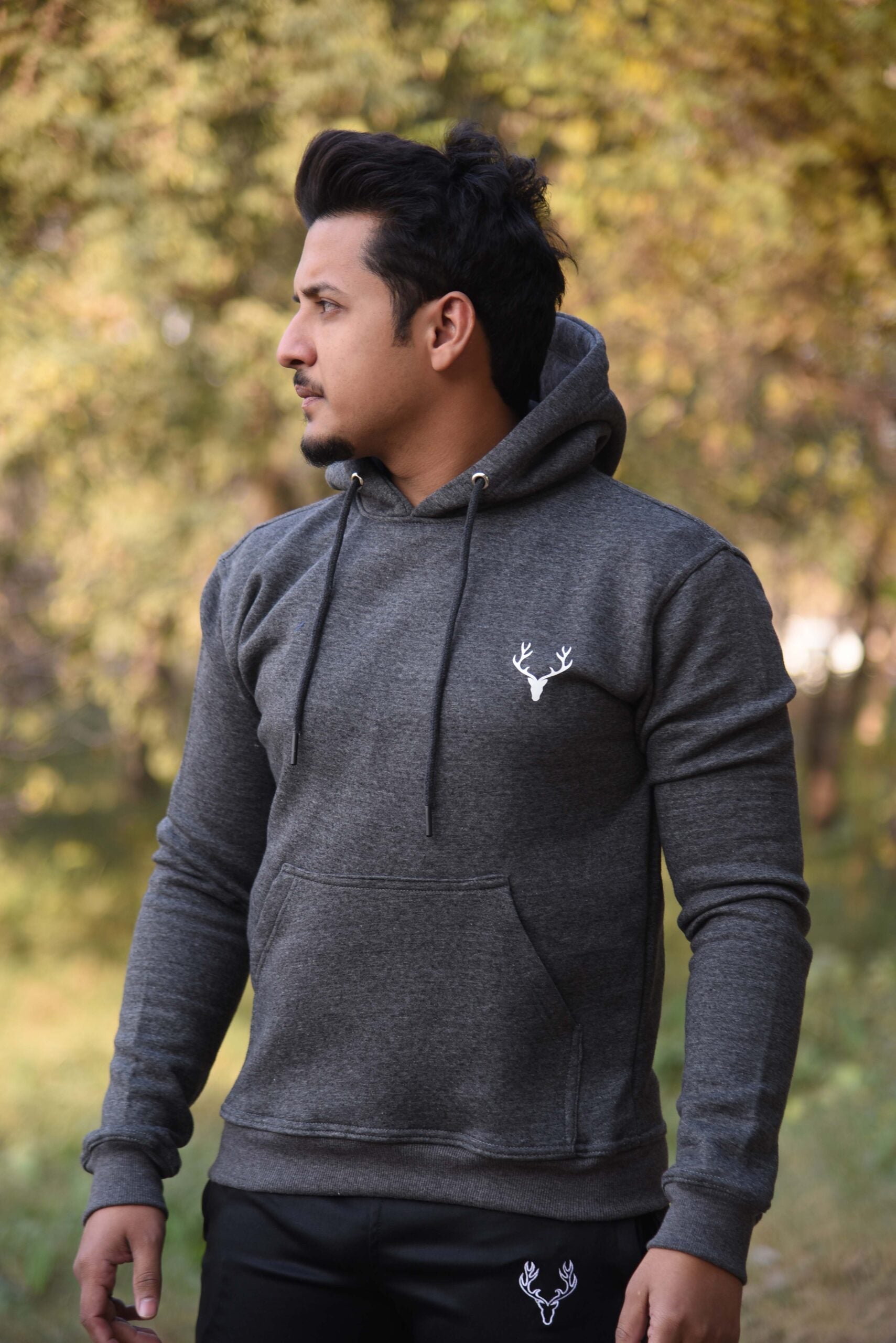 Stag Unisex Charcoal Hoodie - Stag Clothing