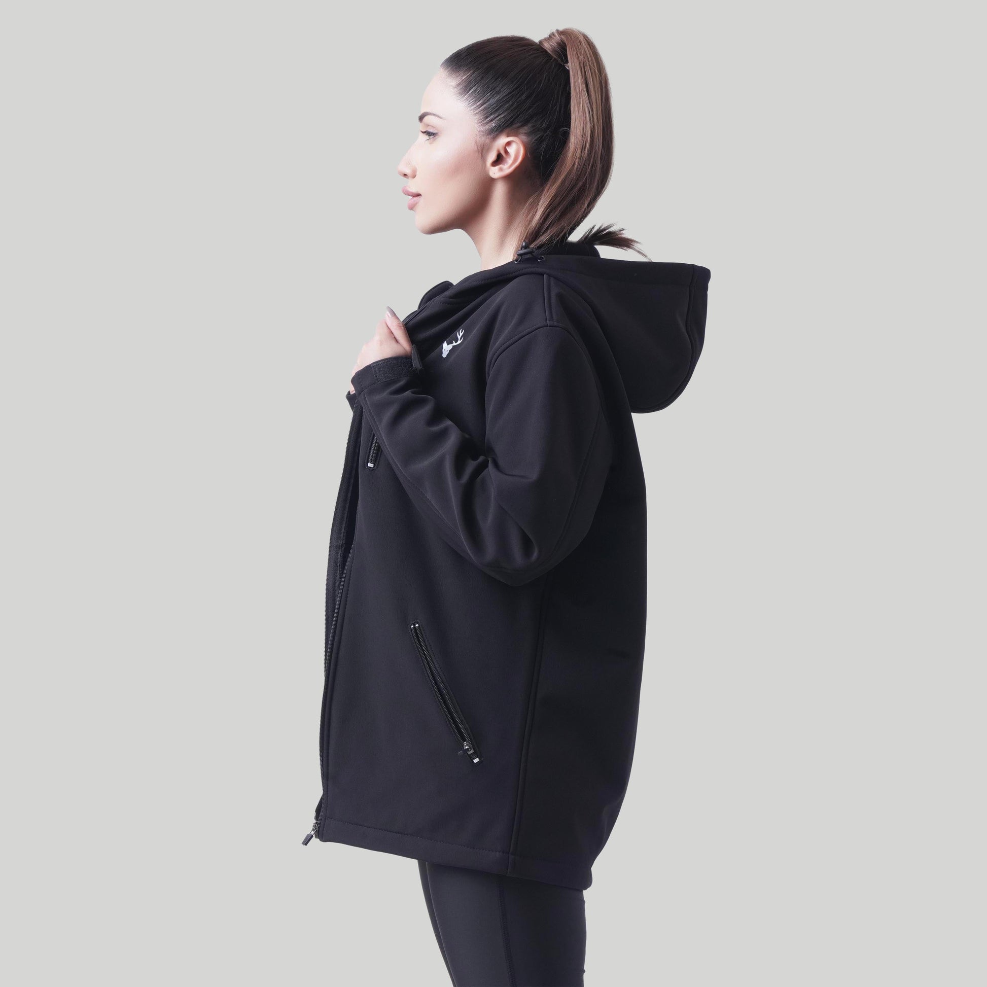 Unisex SoftTech Jacket (Black) - Stag Clothing