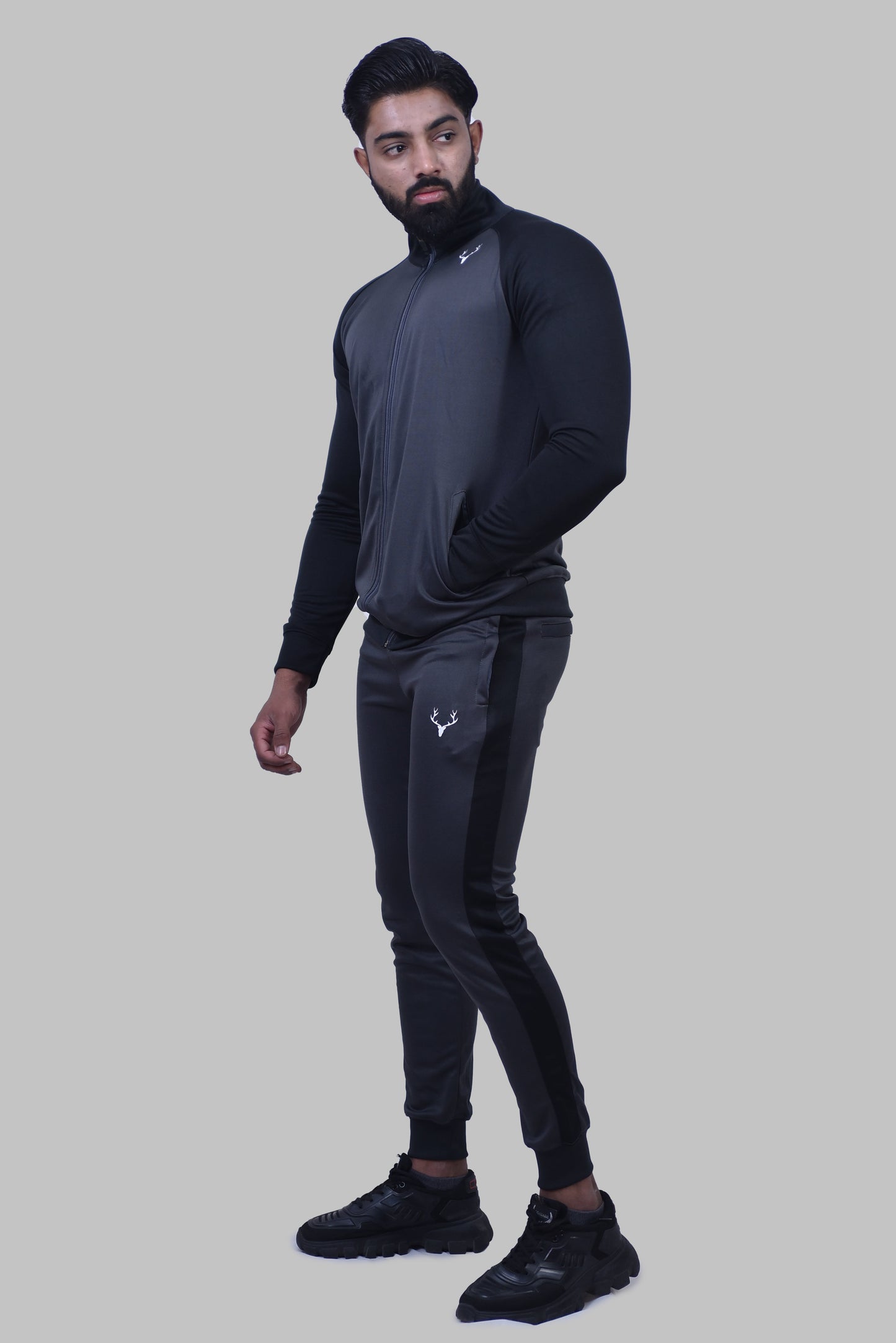 Stag Elite Tracksuit 2.0 (Charcoal & Black) - Stag Clothing