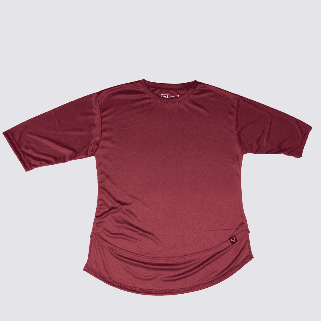 Women Fraction Tee 4.0 (MAROON) - Stag Clothing