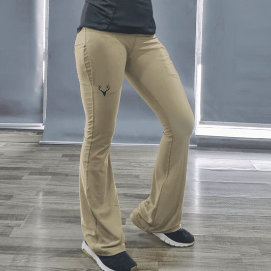 FlareFit Leggings (Khaki) - Stag Clothing