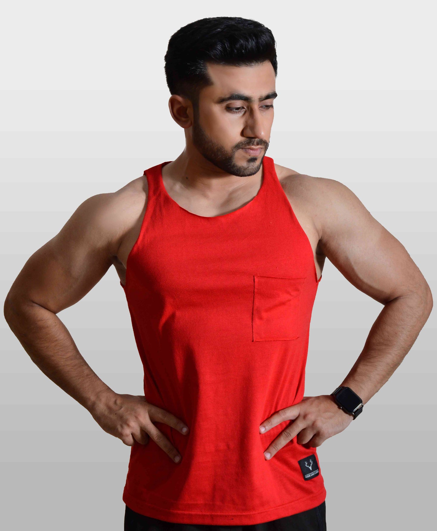 STGCL Raw Edge Tank Top 1.0 (Red) - Stag Clothing