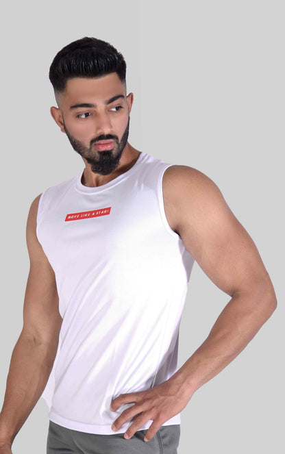 2.0 Thunder Tank Top (White) - Stag Clothing