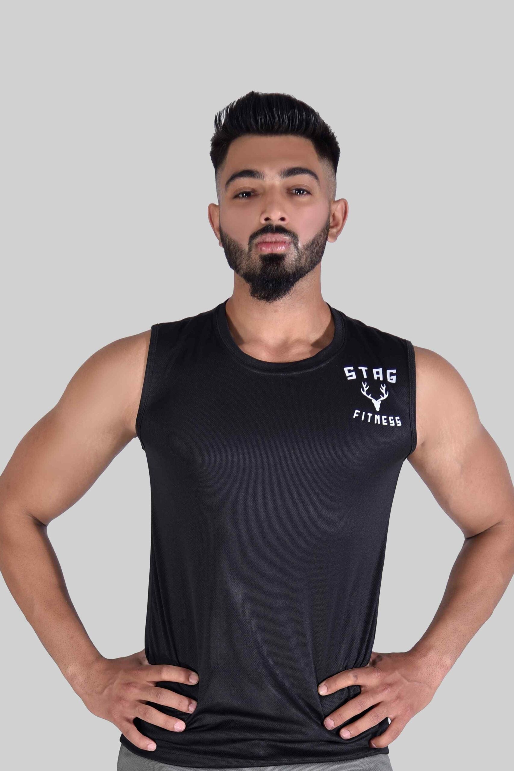 1.0 Thunder Tank Top (Black) - Stag Clothing